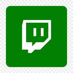 HD Green Twitch TV Square Icon Transparent Background PNG