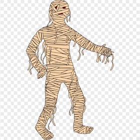 HD Cartoon Halloween Mummy Zombie Character PNG