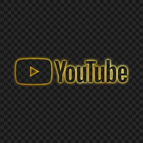 HD Yellow Neon Aesthetic Youtube YT Logo PNG