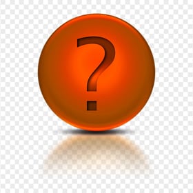HD PNG Orange Glossy Question Mark Circle Icon Logo