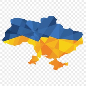 Download HD Ukraine Flag On Pixel Map PNG