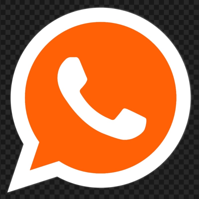 HD Orange And White Wa Whatsapp Logo Icon PNG
