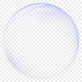 Blue Round Soap Bubble PNG