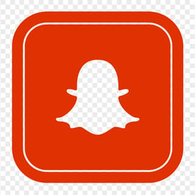 HD Red Snapchat Square Logo Icon PNG Image