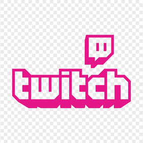 HD Pink Twitch Outline Logo Transparent Background PNG