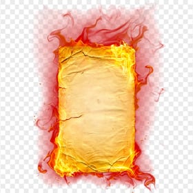 HD Fire Flaming Paper PNG