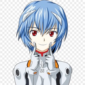 HD Rei Ayanami Happy Face PNG