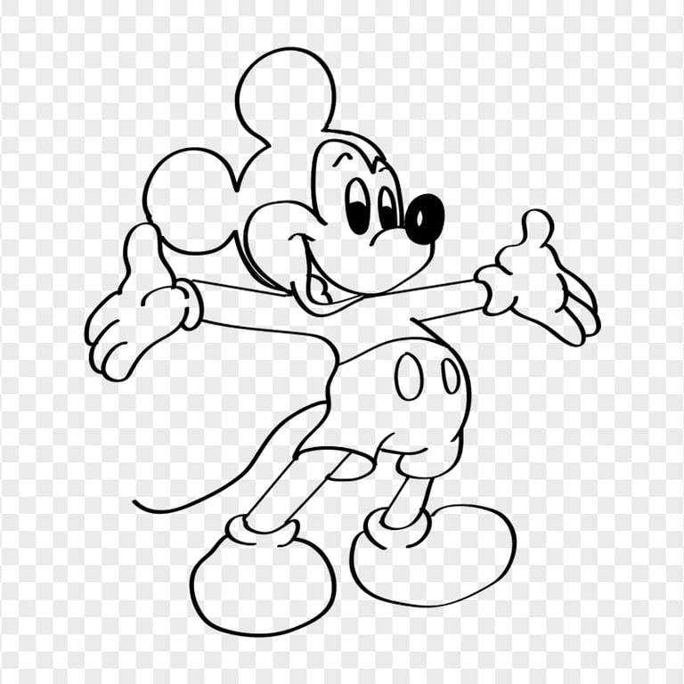 HD Drawing Line Art Mickey Mouse PNG | Citypng