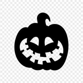 Black Halloween Pumpkin Shape Silhouette