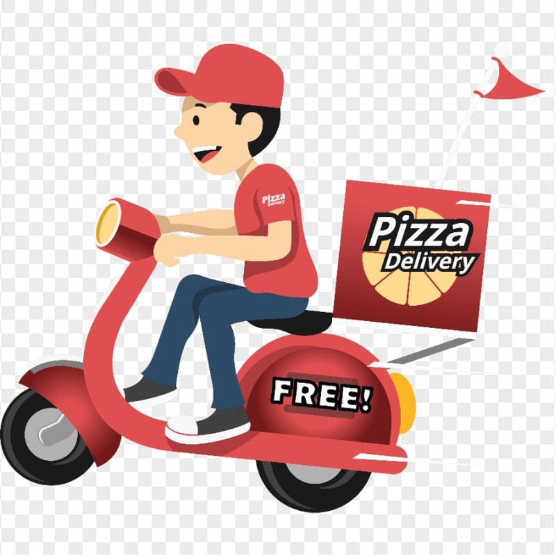 Pizza Delivery Red Bike Pizza Delivery HD Transparent PNG | Citypng
