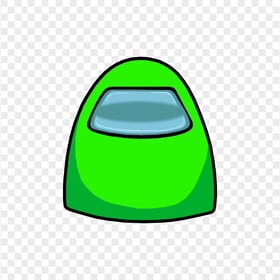 HD Lime Among Us Character Crewmate Face Front View PNG