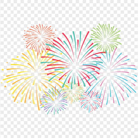 HD Colorful Vector Fireworks Transparent PNG