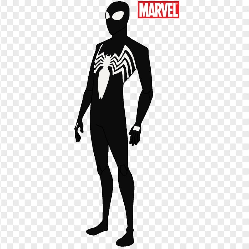 HD Black Marvel Spider Man Standing Character PNG