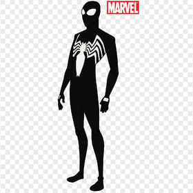 HD Black Marvel Spider Man Standing Character PNG