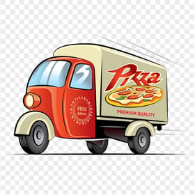 Pizza Delivery Vector Illustration Tuk Tuk Delivery PNG