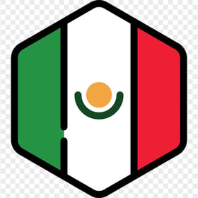Vector Hexagon Mexico Flag Icon PNG