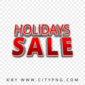 Holidays Sale Word Label Logo Sign PNG Image