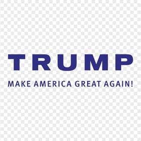 HD Blue Make America Great Again Logo Text Trump