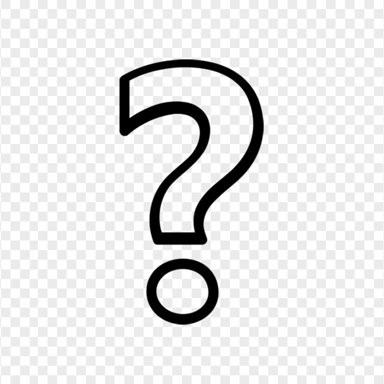 Outline Black Question Mark Symbol Icon PNG | Citypng