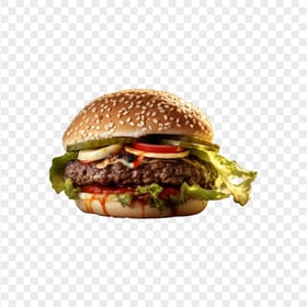 American Burger Food HD Transparent Background