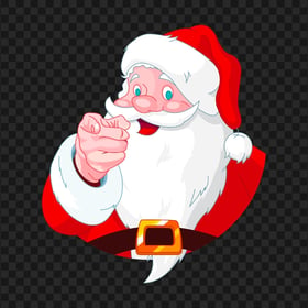 HD Cartoon Santa Claus Pointing At The Viewer PNG