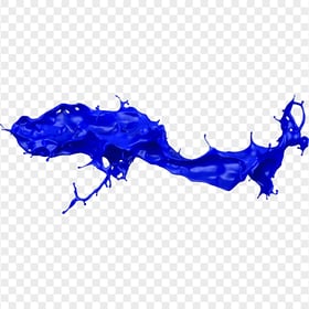 HD Blue Liquid Paint Splash Transparent PNG