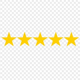 Rating Review Yellow 5 Stars PNG Image