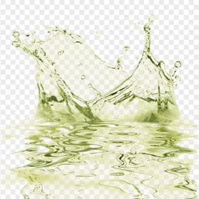 HD Green Water Splash PNG