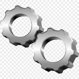 Download Two Metal Gears Cog wheels PNG