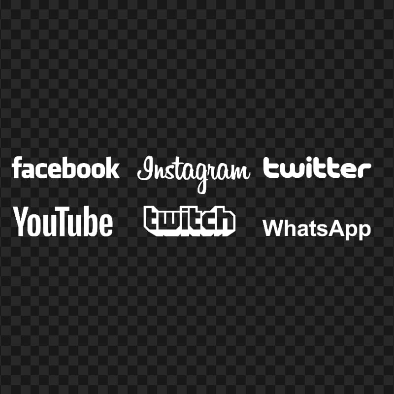 HD Twitter Facebook Instagram Social Media White Logos PNG | Citypng