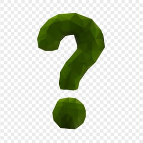 Green Question Mark Polygon Style HD PNG