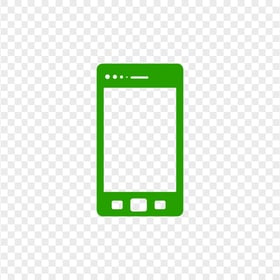 HD Green Cell Phone Icon Transparent PNG