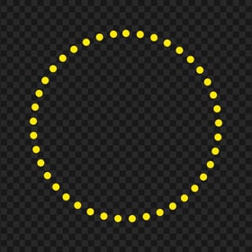 Circle Yellow Dotted Border PNG Image