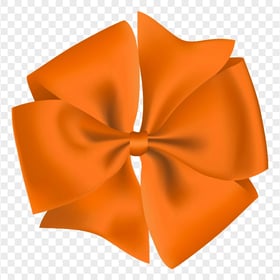 Circular Gift Orange Bow Transparent Background