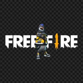 Mr.Waggor Pet Character With Free Fire Logo HD PNG