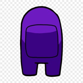 HD Among Us Purple Character Back View PNG