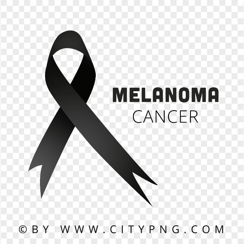 Melanoma Cancer Black Ribbon Logo Sign PNG Image Citypng