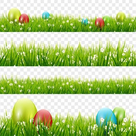Vector Green Grace with Colorful Eggs HD Transparent PNG