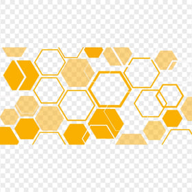 Honeycomb Orange & White Abstract Background PNG