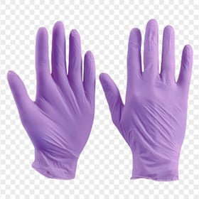 Hand Gloves Rubber Purple PPE Medical Safety