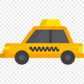 Vector Cartoon Side View Taxi Cab Icon PNG