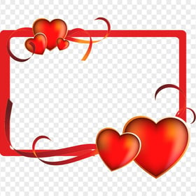 HD Beautiful Valentines Love Frame PNG
