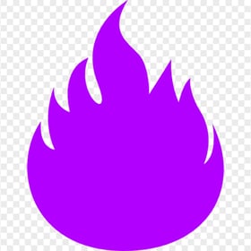 Purple Flame Silhouette Icon