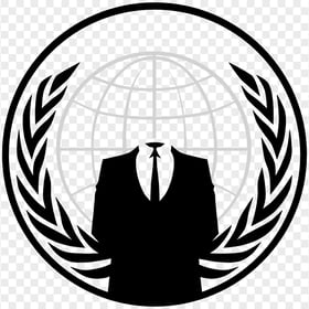 Black Anonymous Organization Round Logo
