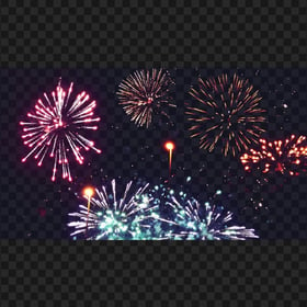 Holiday New Year Fireworks Transparent PNG