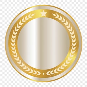 HD Gold Round Seal Certificate PNG