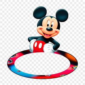 Photo Frame Mickey Mouse Character PNG