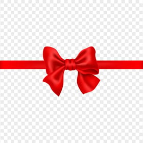 HD Red Gift Ribbon bow Transparent Background