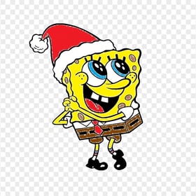 HD Spongebob Merry Christmas Hand Drawing Character Transparent PNG