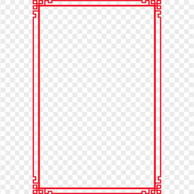 Chinese Vertical Red Simple Frame PNG